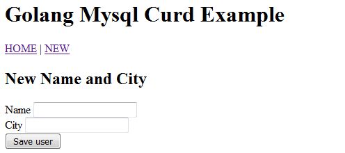 CRUD application with Golang and MySQL
